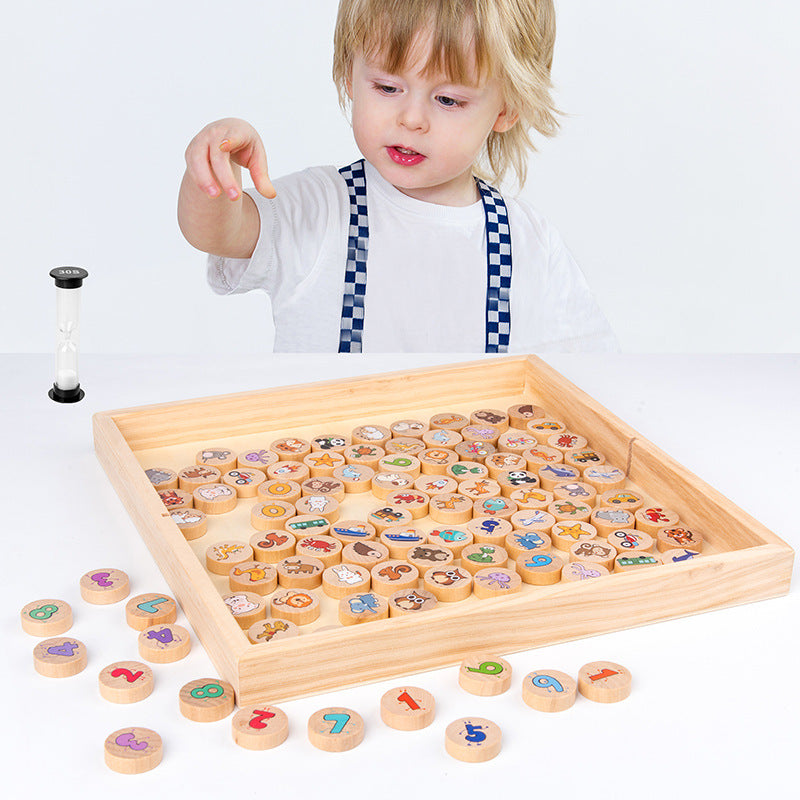 Wooden Memory Chess Board Game