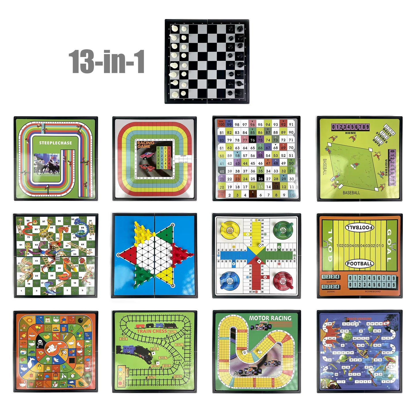 🎲 13-in-1  Family Board Game Set