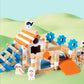 114 pcs DIY Wooden Building Blocks Set