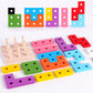 Wooden Tetris sets of columns