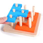 Wooden Tetris sets of columns