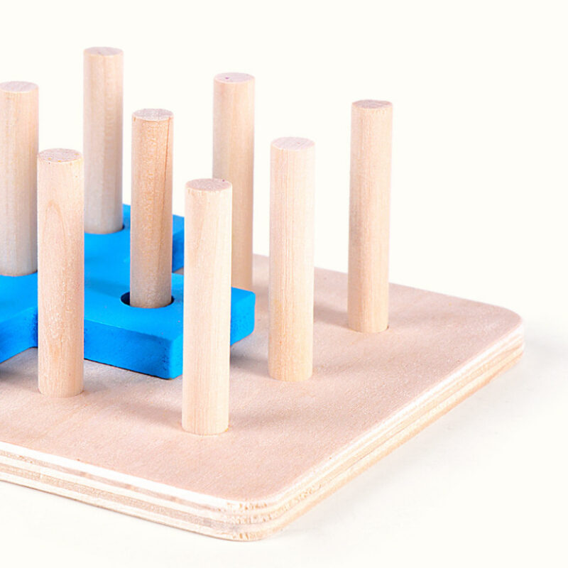 Wooden Tetris sets of columns
