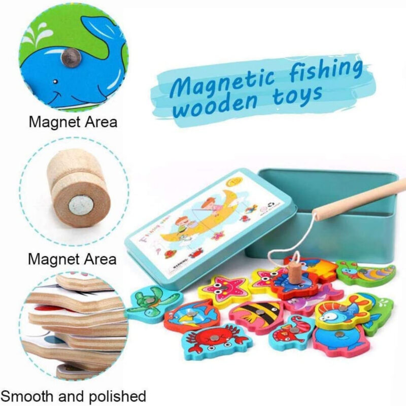 Magnetic Fishing Toy Set Sea Animals