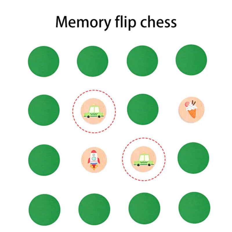 Wooden Memory Chess Board Game