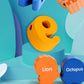 Wooden Stringing Farm Animals Fruits 138pcs