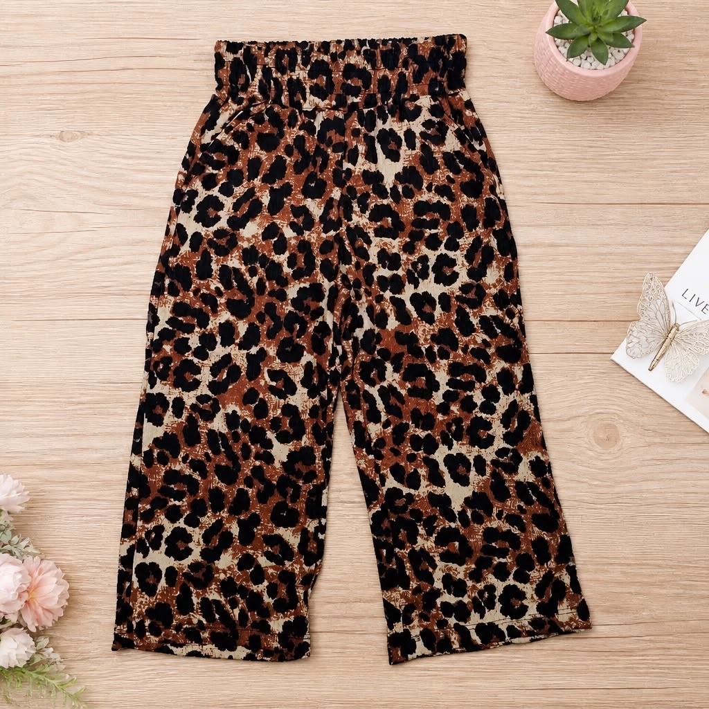 Girls' Leopard Chic Summer Set 3 pcs