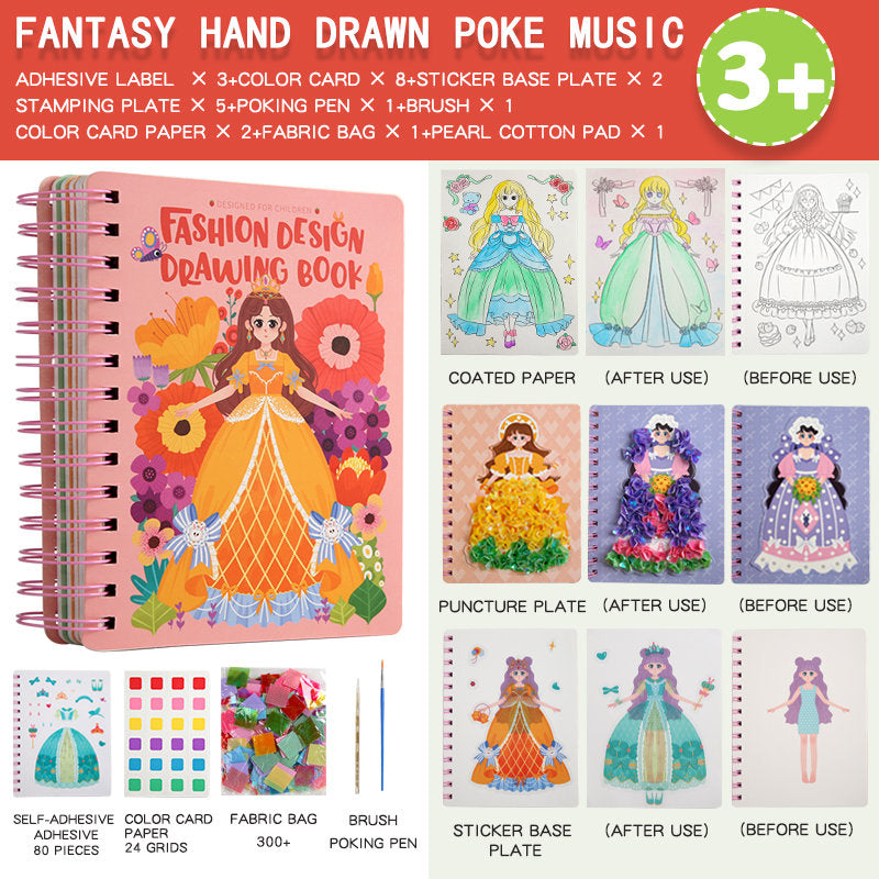Creative 3-in-1 toy for developing girls' manual skills