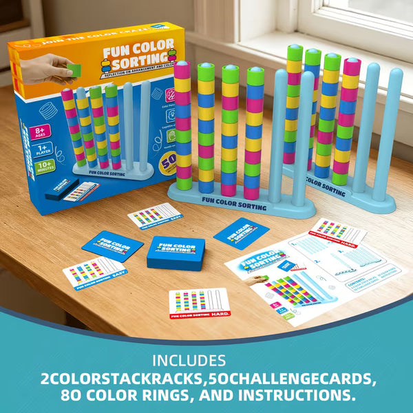 Color Tower Challenge Game | Fast-Paced Family Stacking & Color Matching Party Game