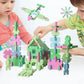 74 Pcs Wooden Pattern Blocks Set