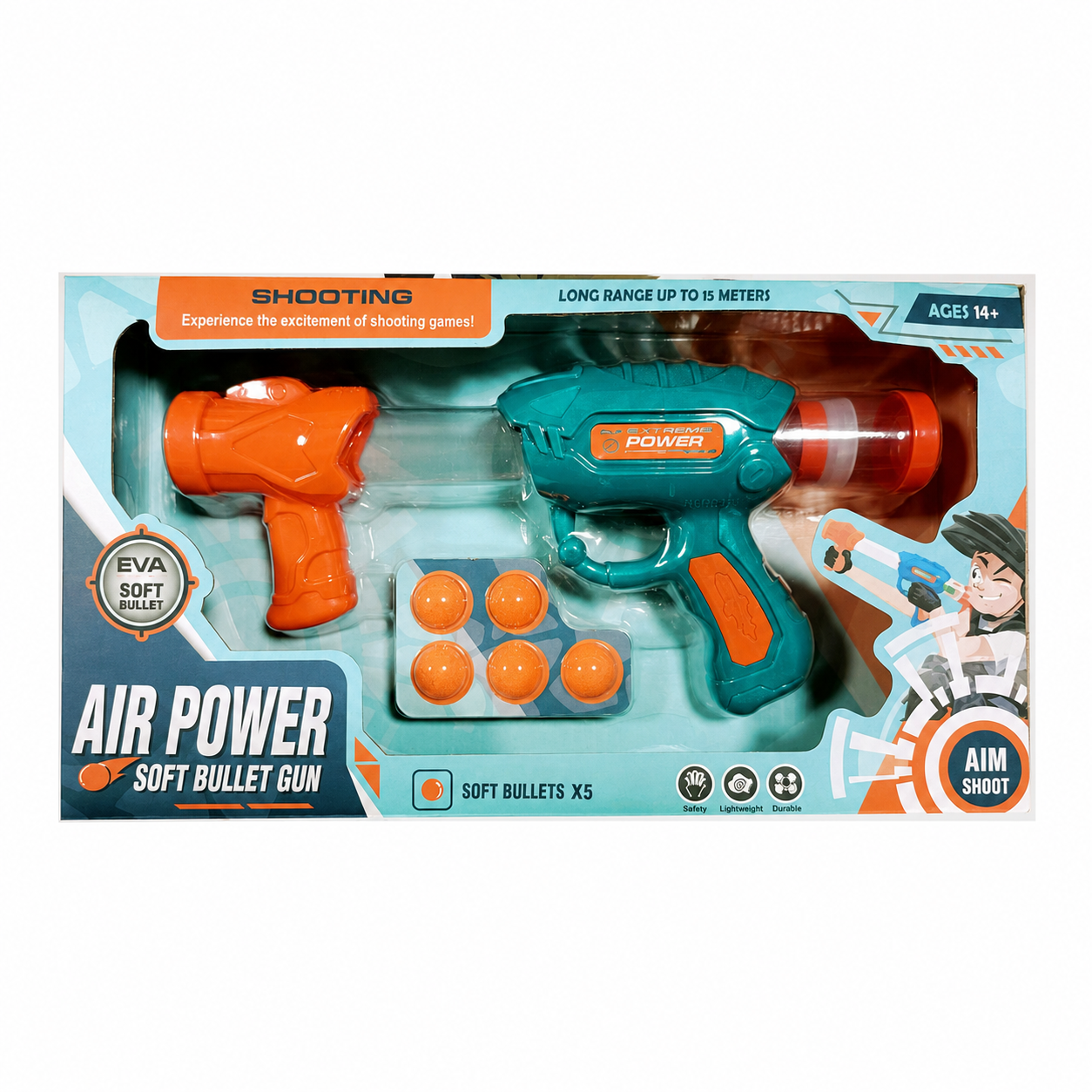 Air Power Soft Bullet Gun Toy Set