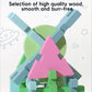 74 Pcs Wooden Pattern Blocks Set
