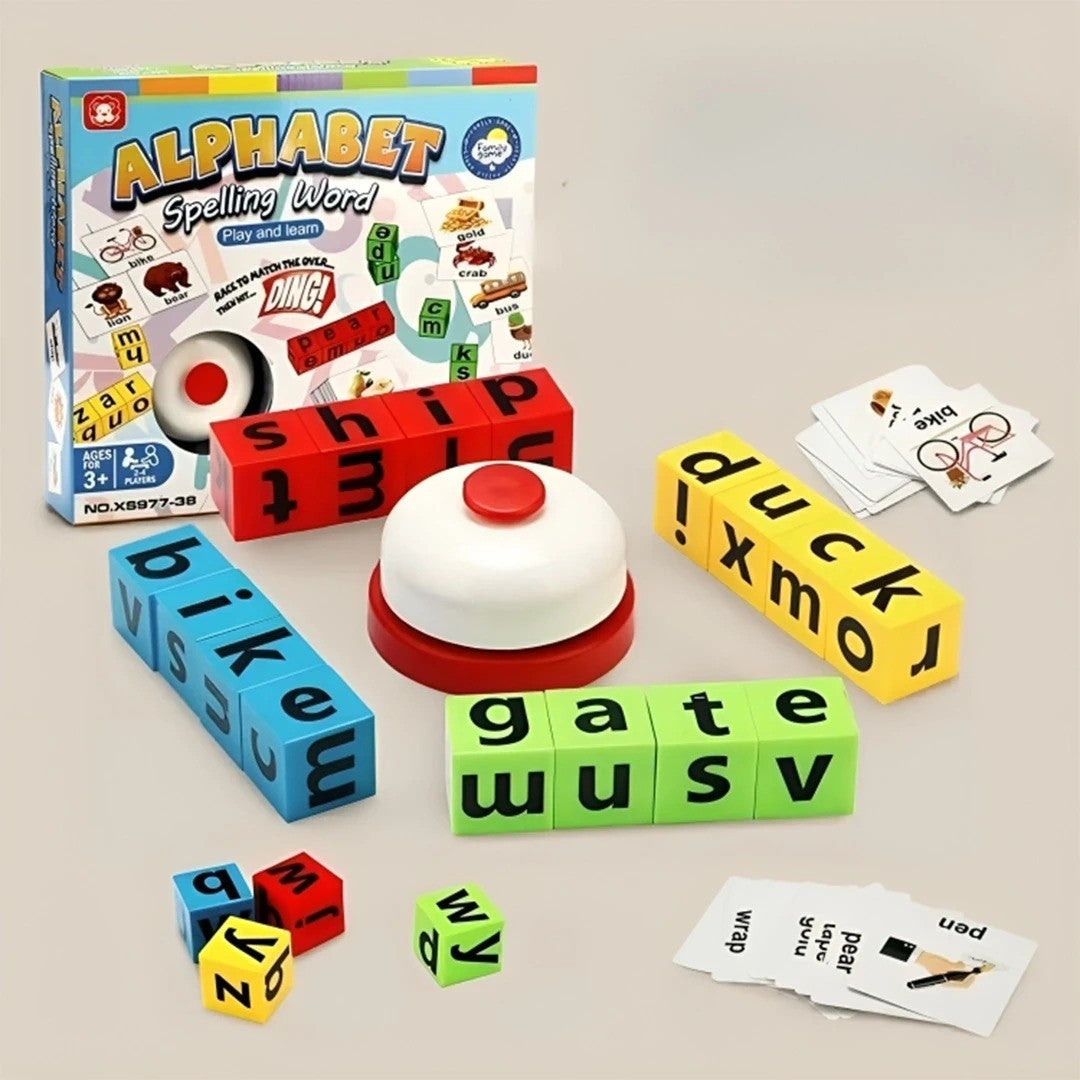 Alphabet spelling game plastic