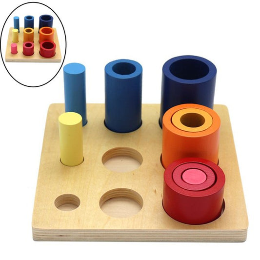Montessori Wooden Puzzle Board – Stacking & Sorting Learning Toy