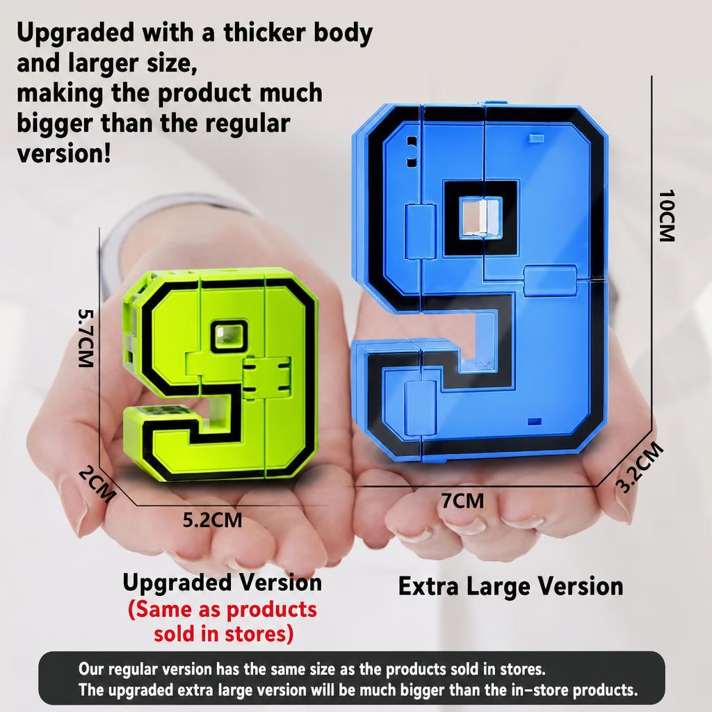 BIG SIZE Transforming Number Robot Set | Educational Number Robots That Transform into Vehicles & Giant Robots