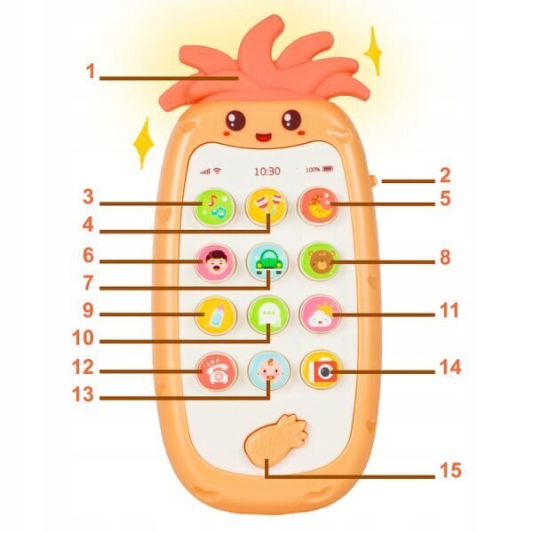 Pineapple Phone Toy | Musical Phone for Babies & Toddlers
