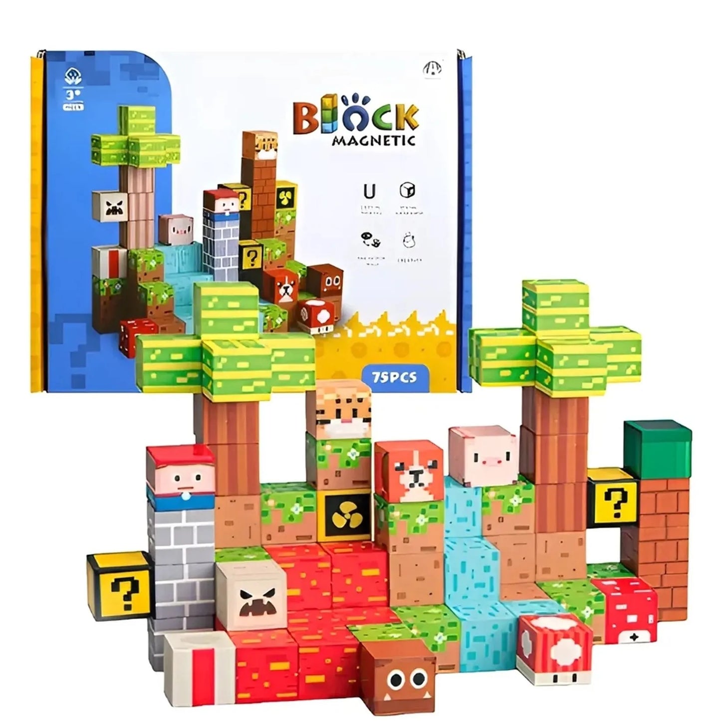 75 PCS Magnetic Building Blocks Set