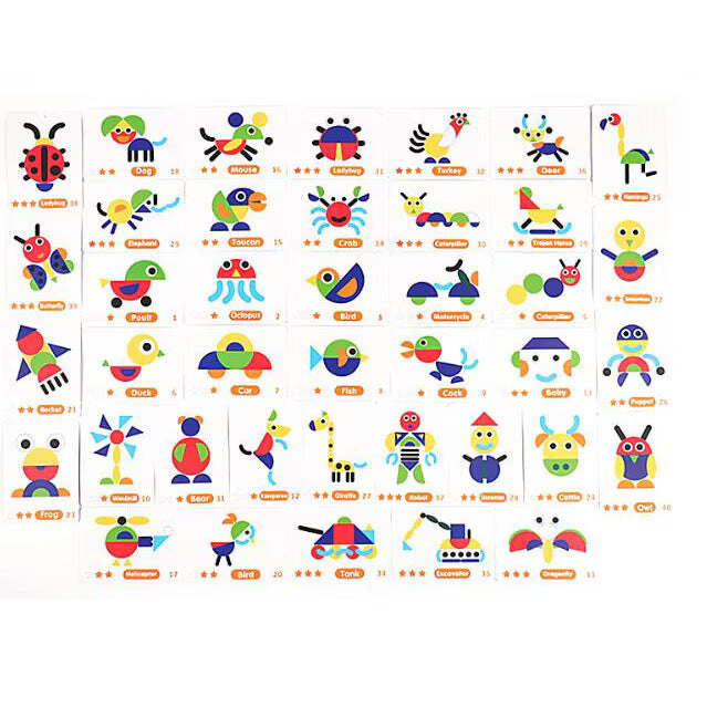 Montessori Tangram Puzzle Board – Creative Pattern