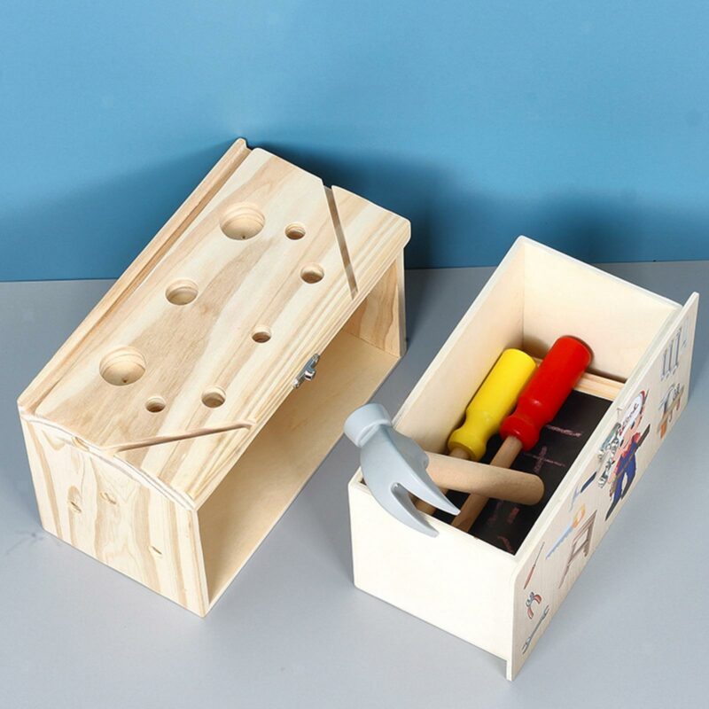 Wooden Toolbox Screw Nut Assemble