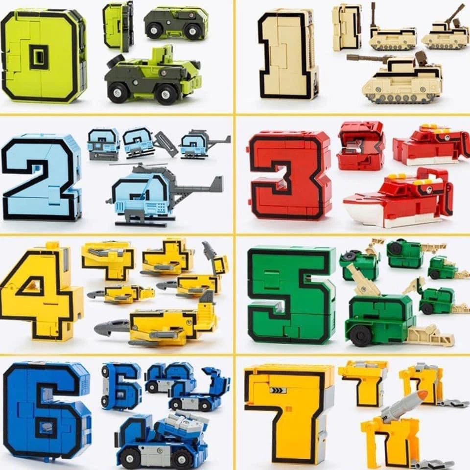 Transforming Number Robot Toy