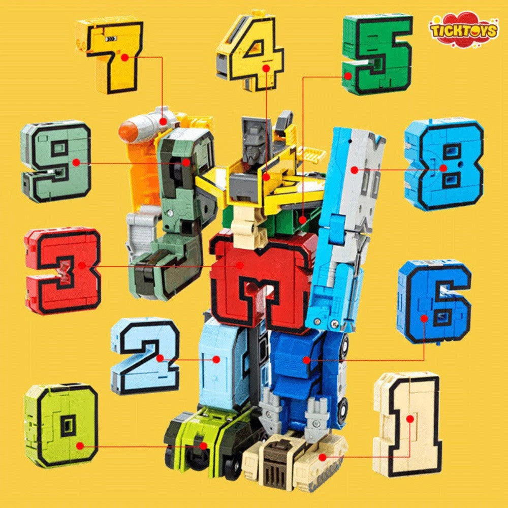 Transforming Number Robot Toy